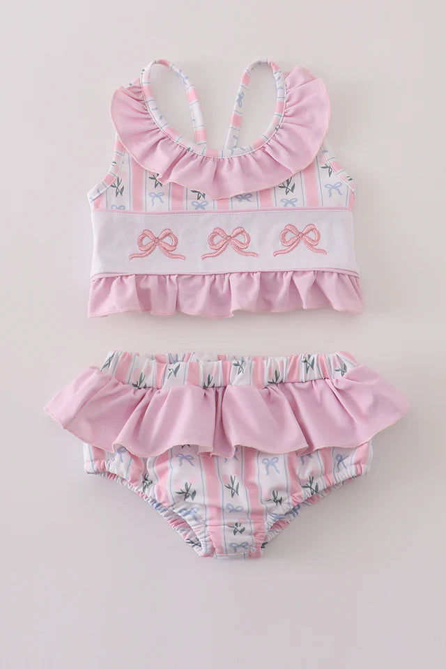 Pink bow 2-pc swimsuit