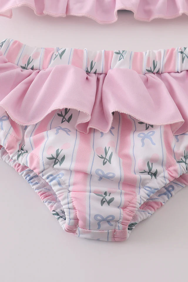 Pink bow 2-pc swimsuit