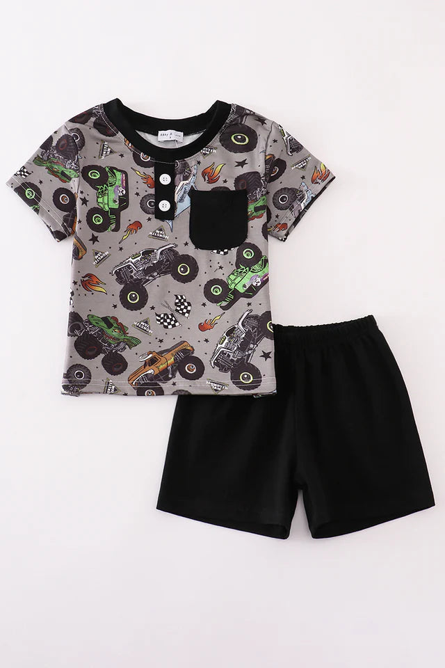Monster truck shorts set