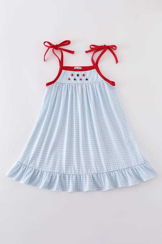 Star embroidery dress