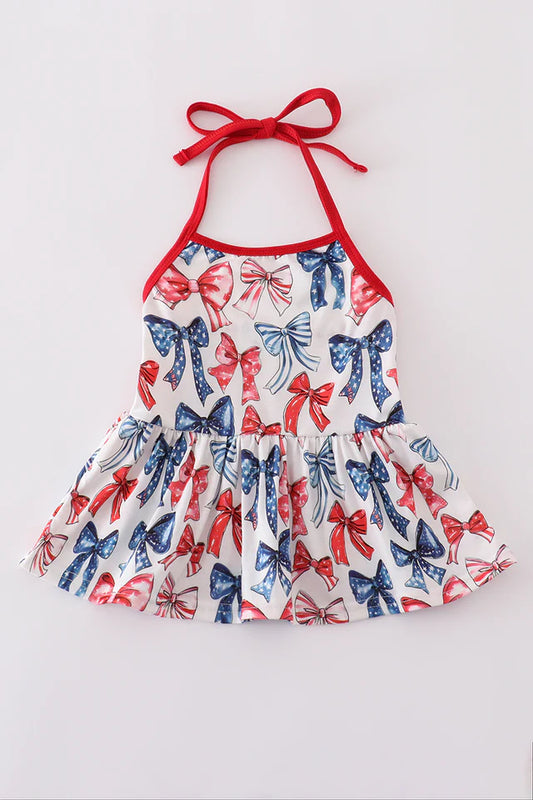 Bow print top