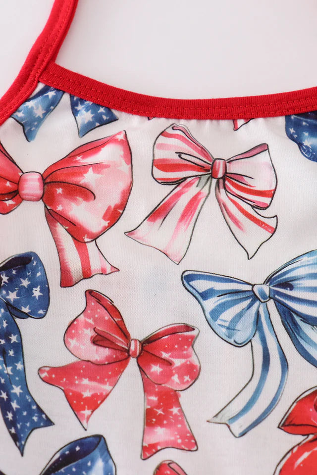 Bow print top