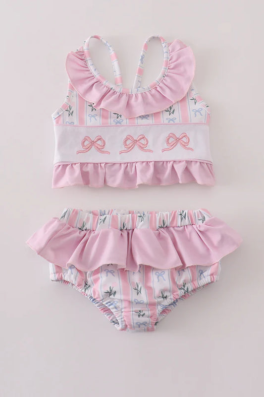 Pink bow 2-pc swimsuit