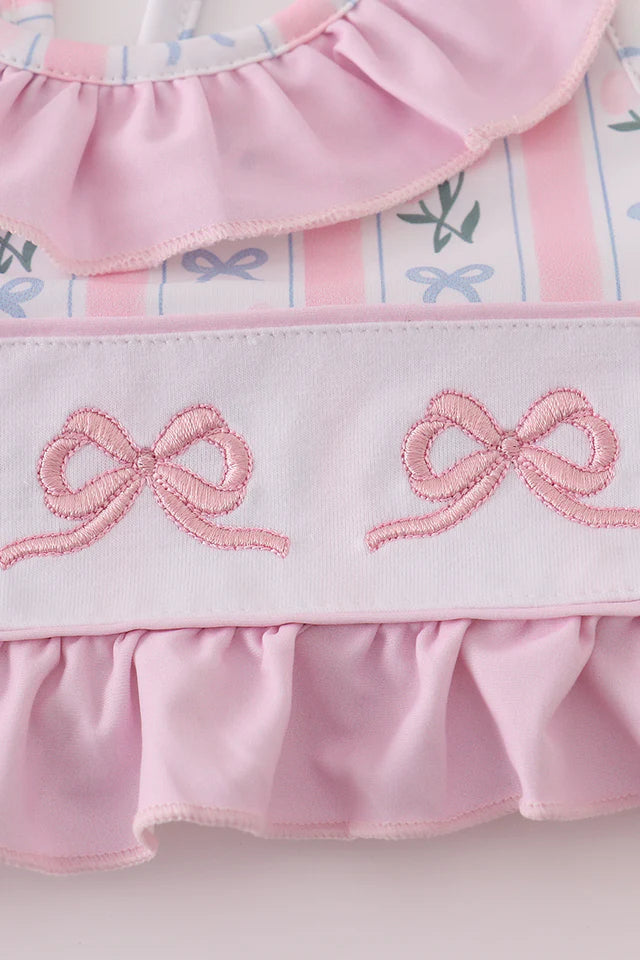Pink bow 2-pc swimsuit